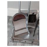 LR - Chrome Fireplace Tool Set With Stand