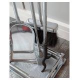 LR - Chrome Fireplace Tool Set With Stand