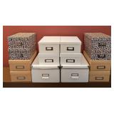 UL - Storage Boxes - Leopard Print & White Cardboard, Assorted Sizes