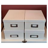 UL - Storage Boxes - Leopard Print & White Cardboard, Assorted Sizes