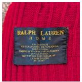 UL - Ralph Lauren Home 52x72 Red 100% Cashmere Throw Blanket