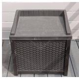 P - Suncast Outdoor Storage Box - 22.5 x 17.5 x 22 in, Brown Resin