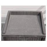 P - Suncast Outdoor Storage Box - 22.5 x 17.5 x 22 in, Brown Resin