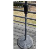 P - 8ft Red Patio Umbrella with Stand - Outdoor Deck Shade