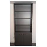 LB - Dark Grey Wood Bookcase