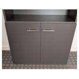 LB - Dark Grey Wood Bookcase