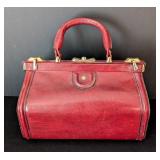 UL - Vintage Brown Leather Satchel - Gold Hardware