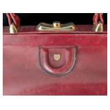UL - Vintage Brown Leather Satchel - Gold Hardware