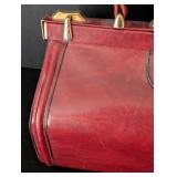 UL - Vintage Brown Leather Satchel - Gold Hardware