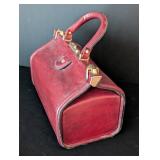 UL - Vintage Brown Leather Satchel - Gold Hardware