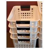 UL - Storage Baskets & Stacking Bins - Assorted White Plastic
