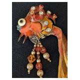 K - Vintage Lunch at the Ritz Bubbles and Goldie Enameled Earrings