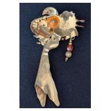 K - Vintage Lunch at the Ritz Bubbles and Goldie Enameled Earrings