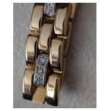 K - 14K Italy Yellow Gold Diamond Bracelet