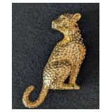 K - Christian Dior Leopard Brooch - Gold-Tone