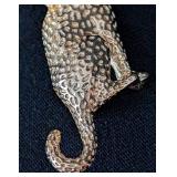 K - Christian Dior Leopard Brooch - Gold-Tone