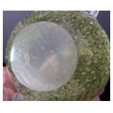 UL - Unsigned Green Glass Fish - Art Glass Sculpture