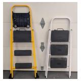 G - Step Ladders - Pair, Folding, Yellow & White