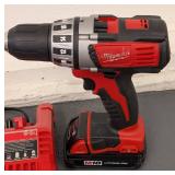 G - Milwaukee M18 Drill & Impact Driver Set - 2-Tool Cordless Power Tools With Charger & Bits