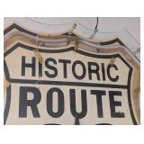 G - Route 66 Neon Clock - Historic Light-Up Sign
