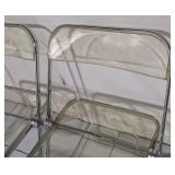 LLS - Plia Lucite Folding Chairs - Chrome Frame,