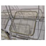 LLS - Plia Lucite Folding Chairs - Chrome Frame,