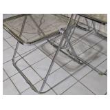 LLS - Plia Lucite Folding Chairs - Chrome Frame,