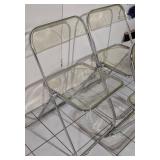 LLS - Plia Lucite Folding Chairs - Chrome Frame,