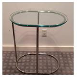 LLR - Glass Top Chrome Side Table