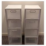 LB - 8-Pack Stackable Plastic Storage Containers - 14 in x 17 in x 9.5 in