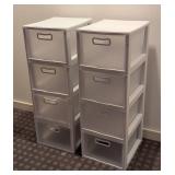 LB - 8-Pack Stackable Plastic Storage Containers - 14 in x 17 in x 9.5 in