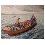 LB - Framed Oil on Board Painting - Nautical