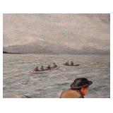 LB - Framed Oil on Board Painting - Nautical