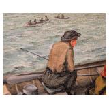 LB - Framed Oil on Board Painting - Nautical