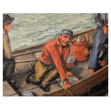 LB - Framed Oil on Board Painting - Nautical