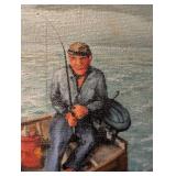 LB - Framed Oil on Board Painting - Nautical