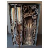 LB - Ricardo Valdes Champagne Glasses & Holder Vase (3-Piece Set)