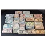 LB - Japanese Government WWII Emergency Currency Collection - Pesos, Gulden, Shilling, Centavos