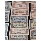 LB - Japanese Government WWII Emergency Currency Collection - Pesos, Gulden, Shilling, Centavos