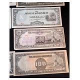 LB - Japanese Government WWII Emergency Currency Collection - Pesos, Gulden, Shilling, Centavos
