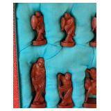 LB - Chinese Chess Set - Vintage Carved Wood