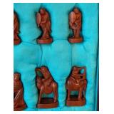 LB - Chinese Chess Set - Vintage Carved Wood