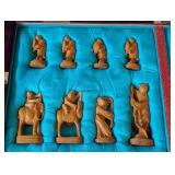LB - Chinese Chess Set - Vintage Carved Wood