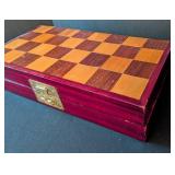 LB - Chinese Chess Set - Vintage Carved Wood