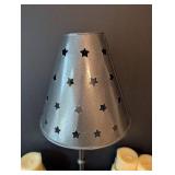 LLR - Star-Cut Metal Candle Holder with Pillar Candles