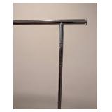 LLR - Chrome Rolling Clothing Rack - 42 in x 22 in Base, Height Adjustable