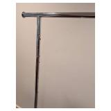 LLR - Chrome Rolling Clothing Rack - 42 in x 22 in Base, Height Adjustable