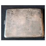 LB - Vintage Japanese Cigarette Case -Engraved Floral Landscape
