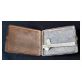 LB - Vintage Japanese Cigarette Case -Engraved Floral Landscape