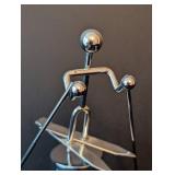LB - Kinetic Metal Figurine Sculpture